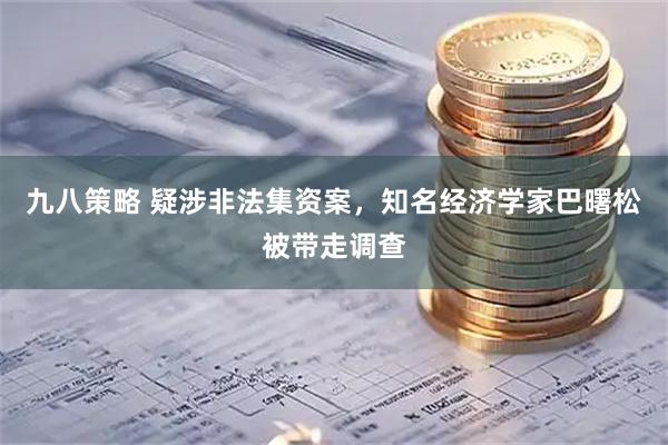 九八策略 疑涉非法集资案，知名经济学家巴曙松被带走调查